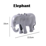Duplos Animal Model Figures big Building Block Sets Elephant monkey Horse kids educational