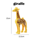 Duplos Animal Model Figures big Building Block Sets Elephant monkey Horse kids educational
