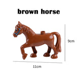 Duplos Animal Model Figures big Building Block Sets Elephant monkey Horse kids educational
