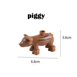 Duplos Animal Model Figures big Building Block Sets Elephant monkey Horse kids educational