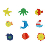 12pcs/lot  Wooden Refrigerator Magnet Fridge Stickers Animal Cartoon Colorful Kids